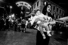 In the square of the ancient market, evening