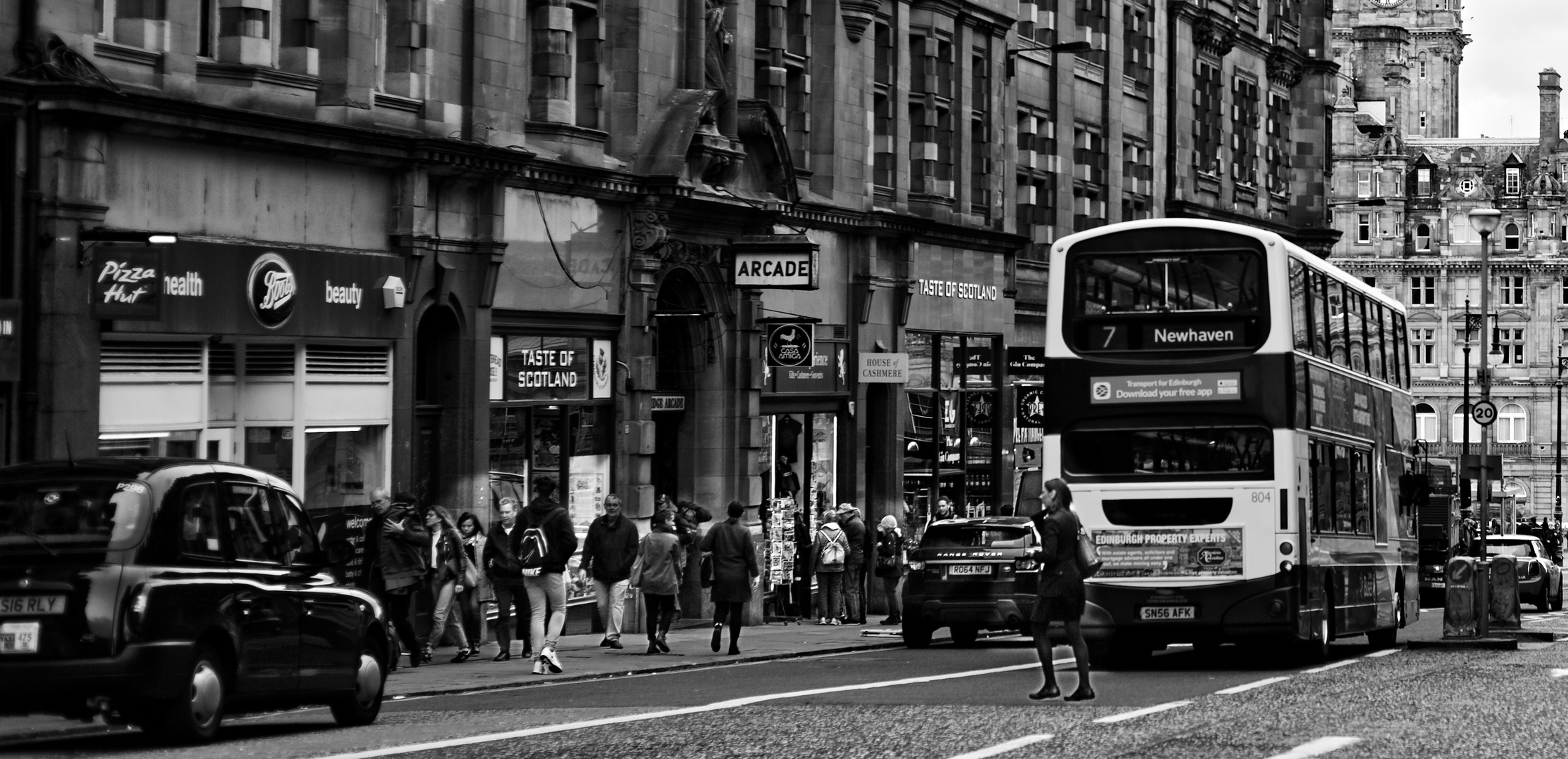 In the streets of Edinburgh