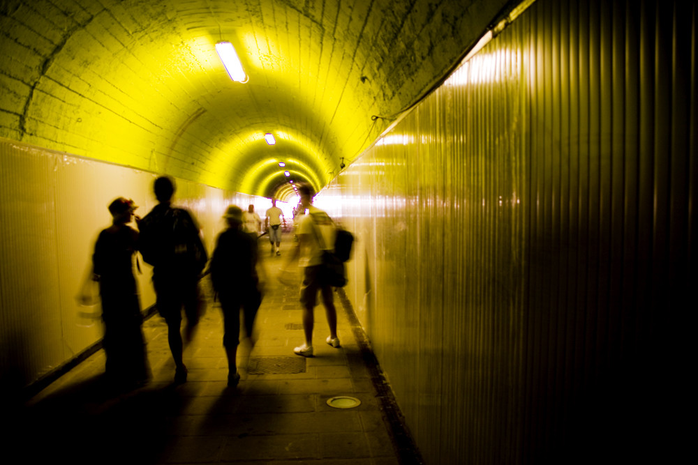 In the tunnel