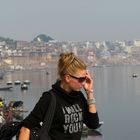 in Varanasi an den Ghats des Ganges