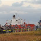 In Warteposition, Calandcanal, Rotterdam.