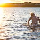 In Water at Sunset