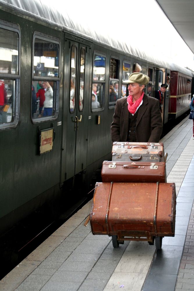 In welches Abteil muss das Gepäck?