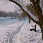 In winter, the walking trail