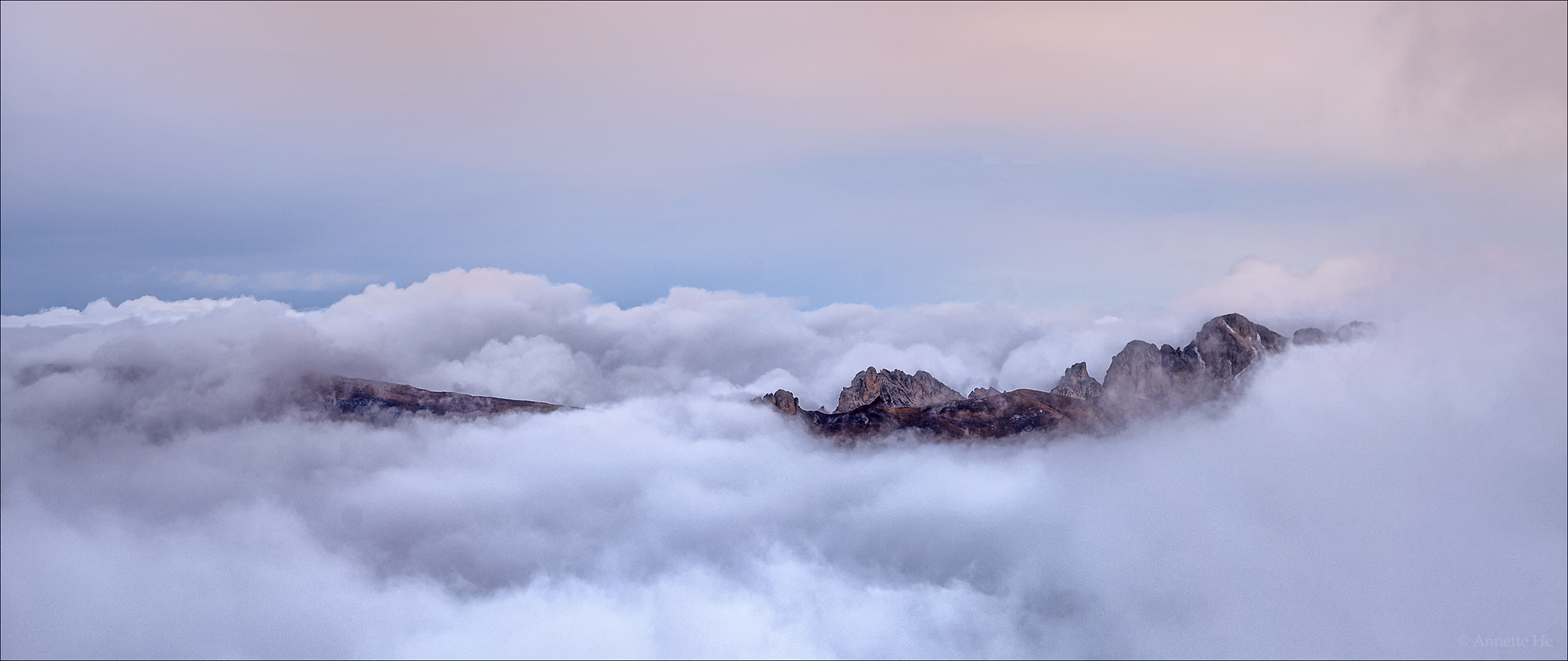 In Wolken gebettet