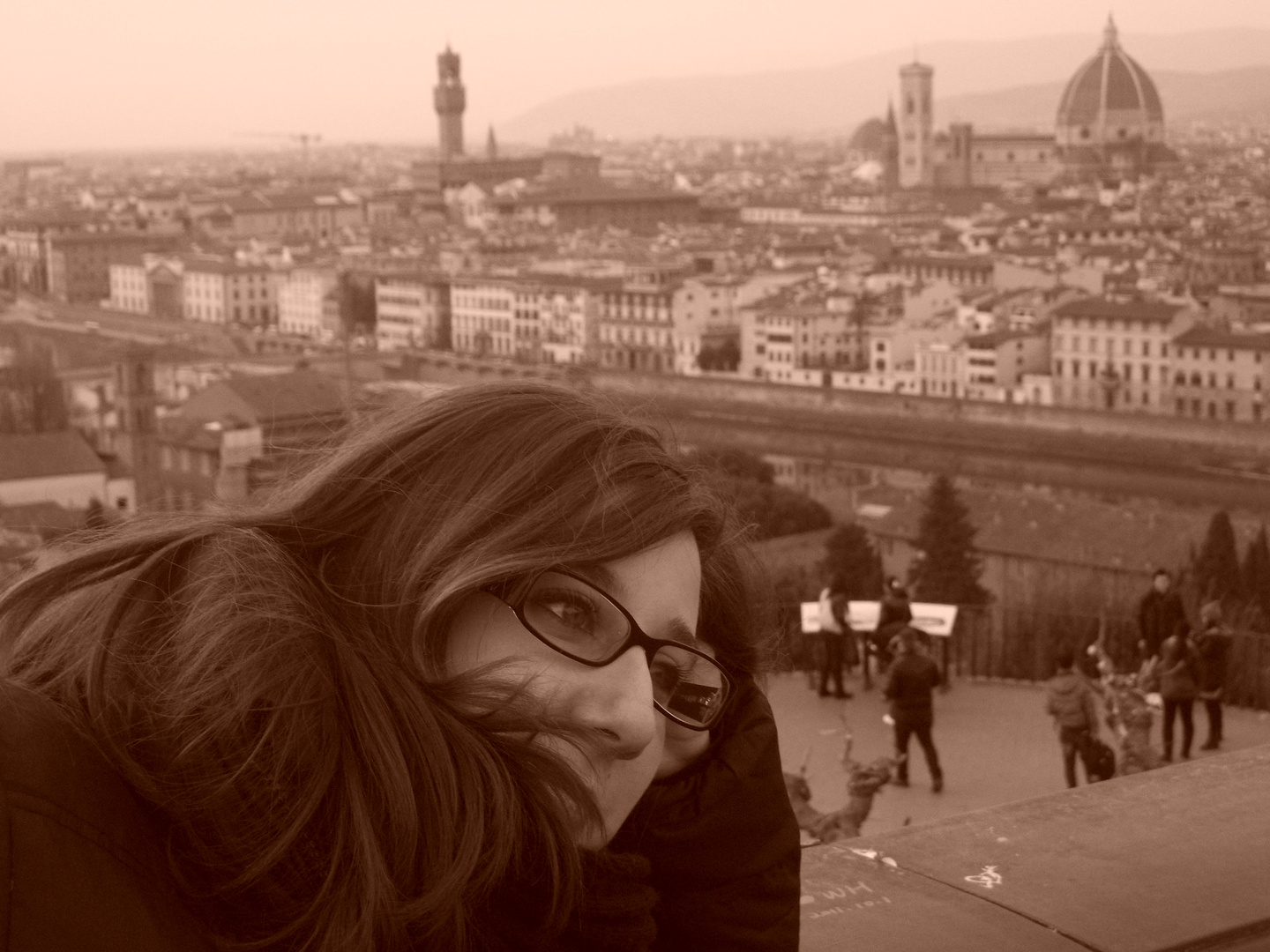 Incanto d'amore sulla terrazza fiorentina