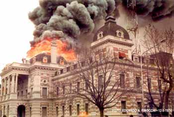 Incendio de la Gobernación. La Plata