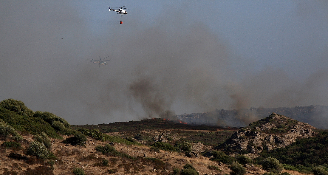 Incendio favorito dal maestrale