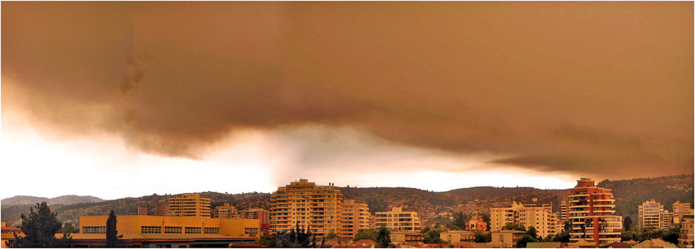 Incendio sobre la ciudad