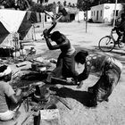 India Hampi Anegundi Blacksmith Woman and Men