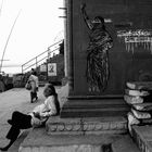 India Varanasi Equality Graffiti. Indian Statue of Liberty
