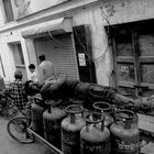 India Varanasi Street Explosive Nap