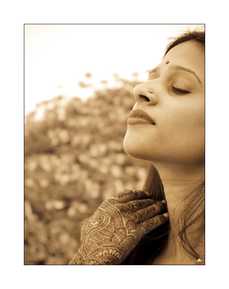 Indian Bride - a moment to herself before the wedding