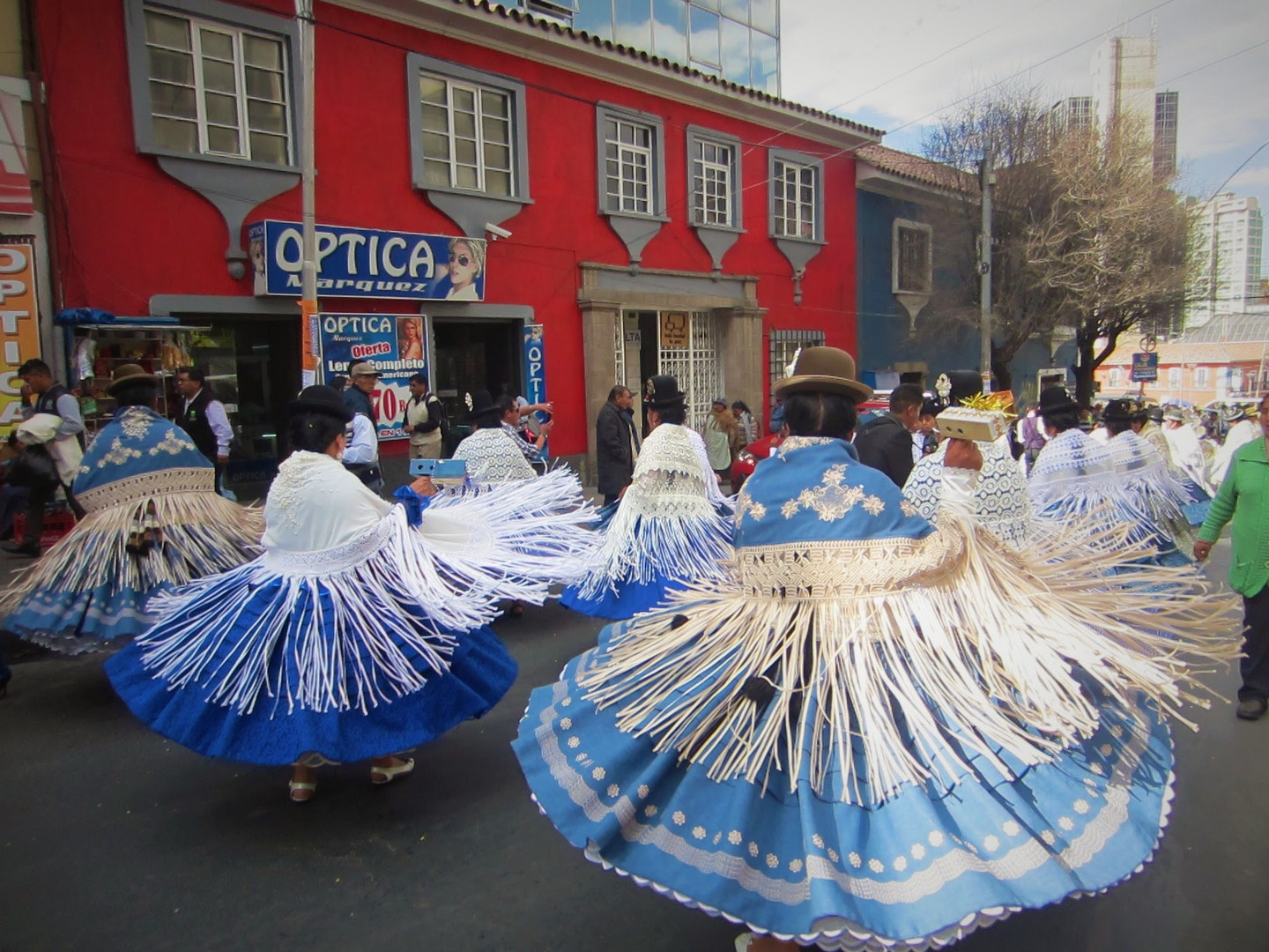 Indian dance in La Paz Bolivia