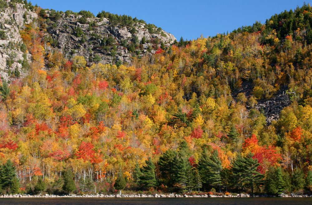 Indian Summer am Jordan Pond, Acadia National Park, Maine