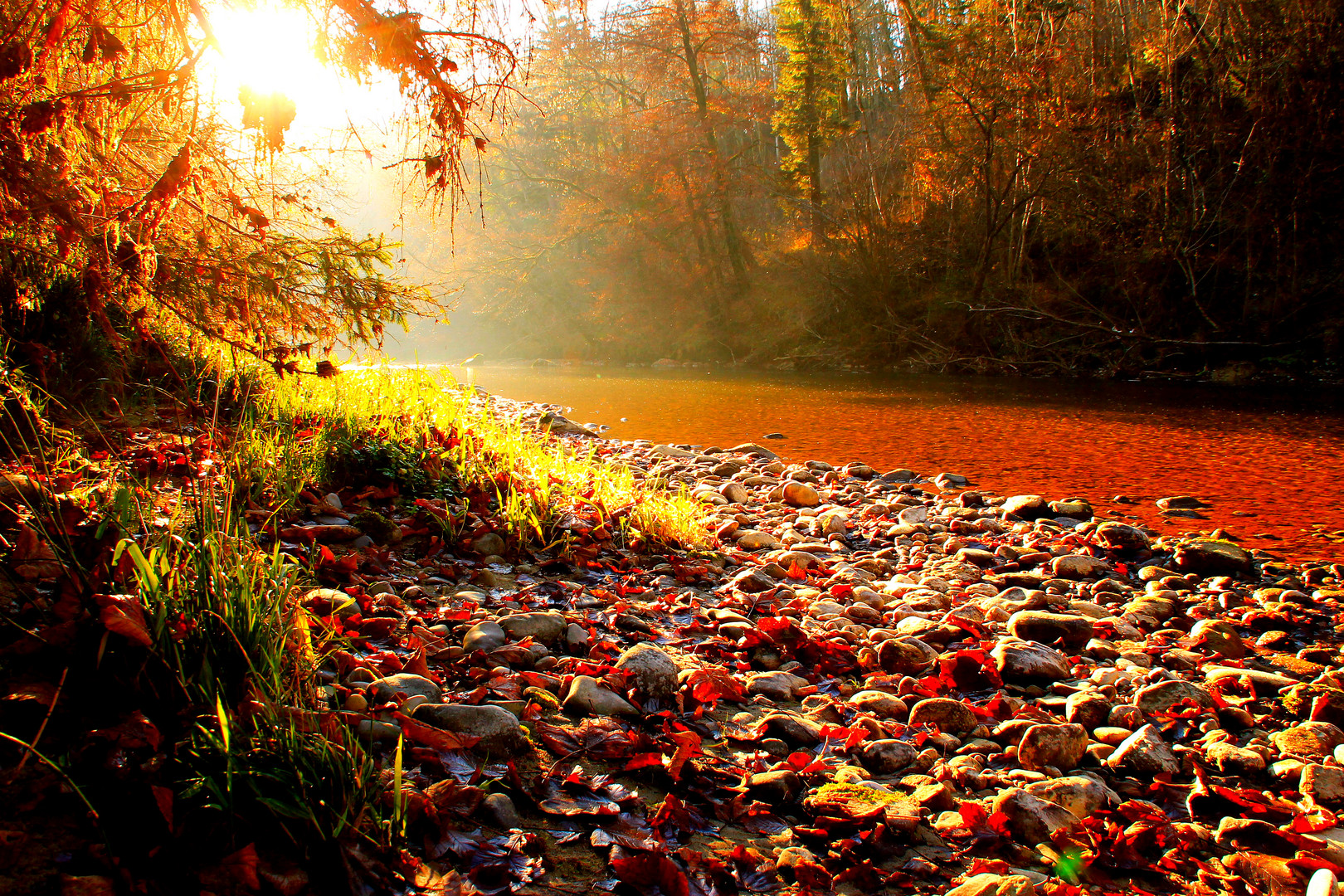Indian Summer an der Argen II Foto &amp; Bild | jahreszeiten, herbst ...