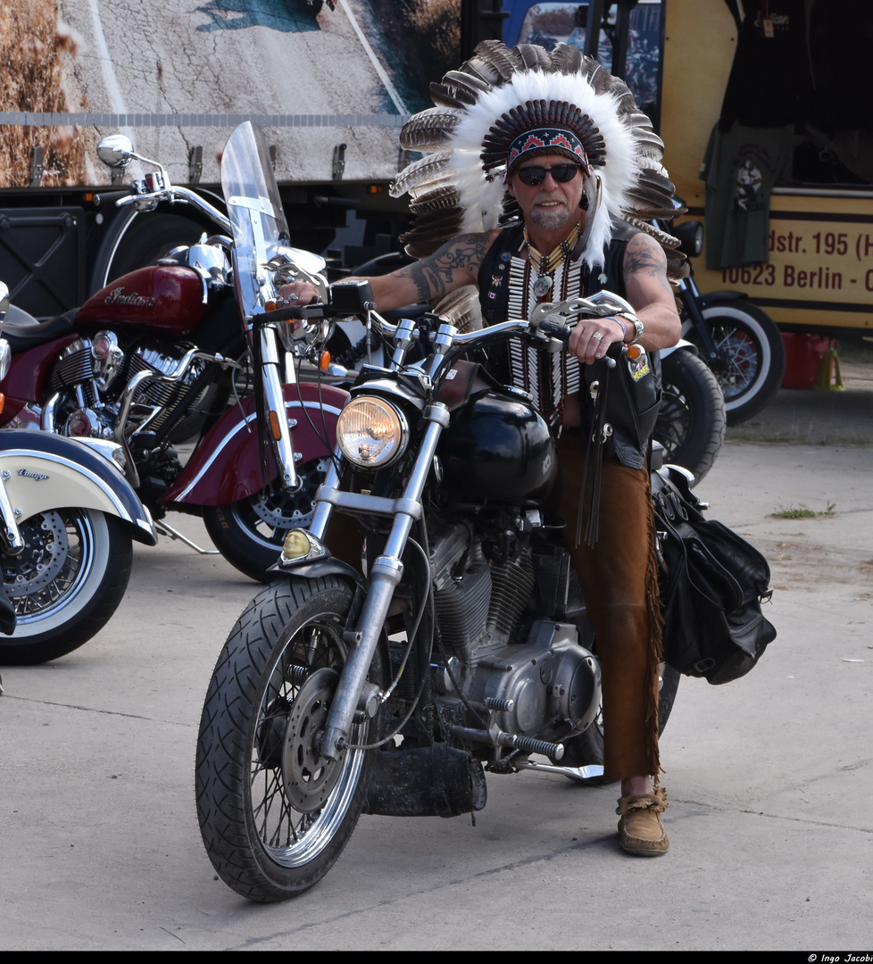 Indianer beim Motorcycle Jamboree