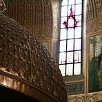 Indianerhäuptling in der Chorapsis der Herz-Jesu-Kirche in Augsburg-Pfersee