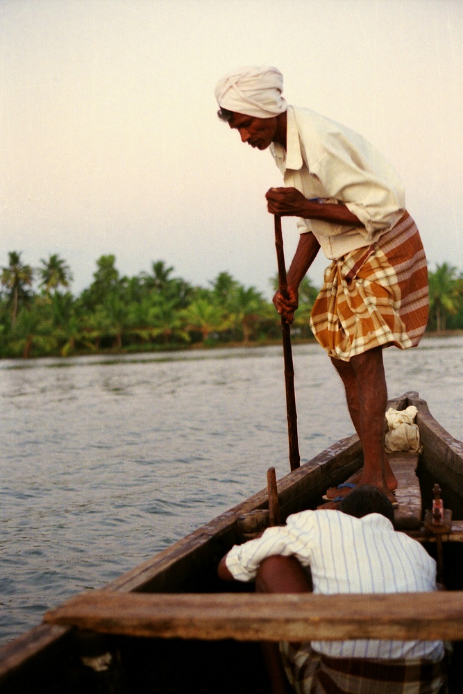 Indien, Kerala, Backwaters, analog.