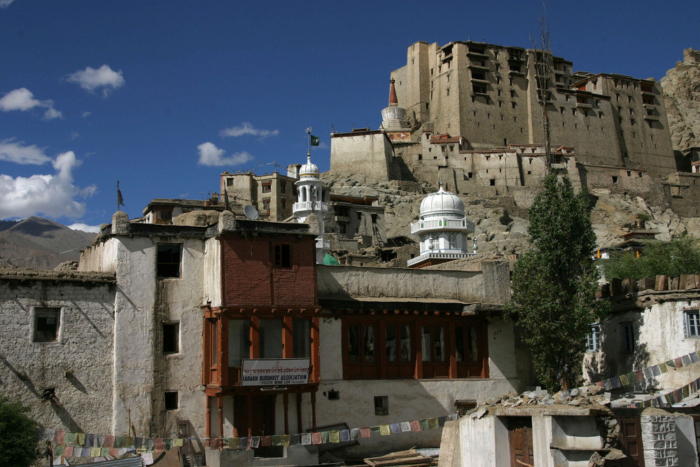 Indien, Ladakh, Leh, Palast mit Tsemo, Minarett