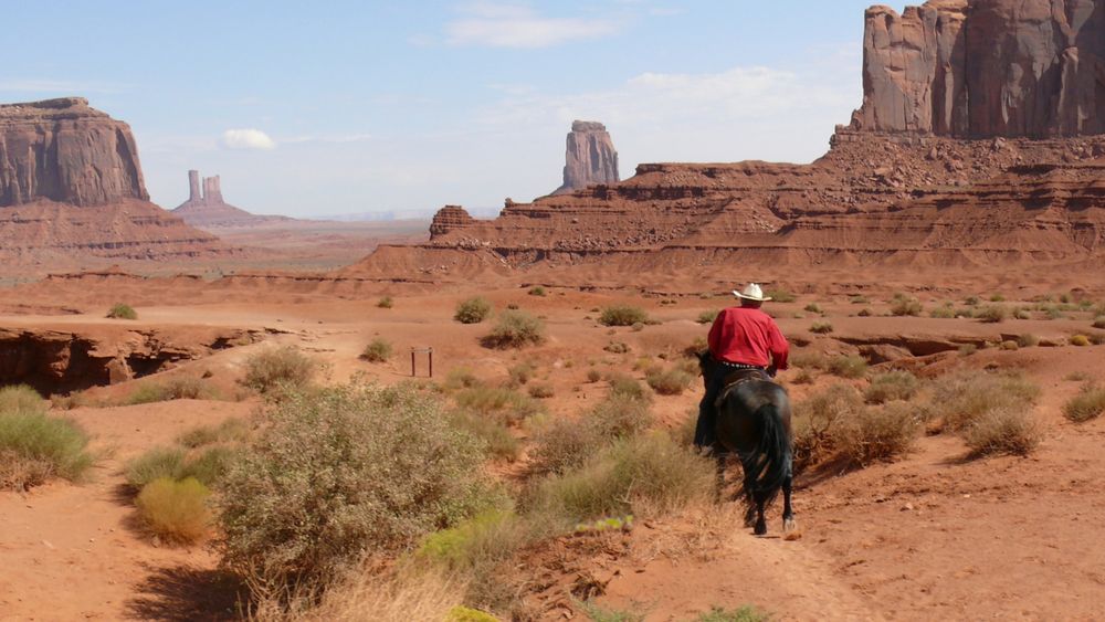 Indien Navajo dans sa réserve.