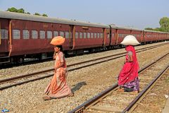 Indien, Rajasthan, Bahnhof von Phulad