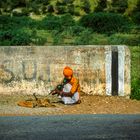 Indien - Schlangenbeschwörer in Rajasthan - analog