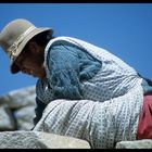 Indígena auf dem Cerro Calvario - Copacabana