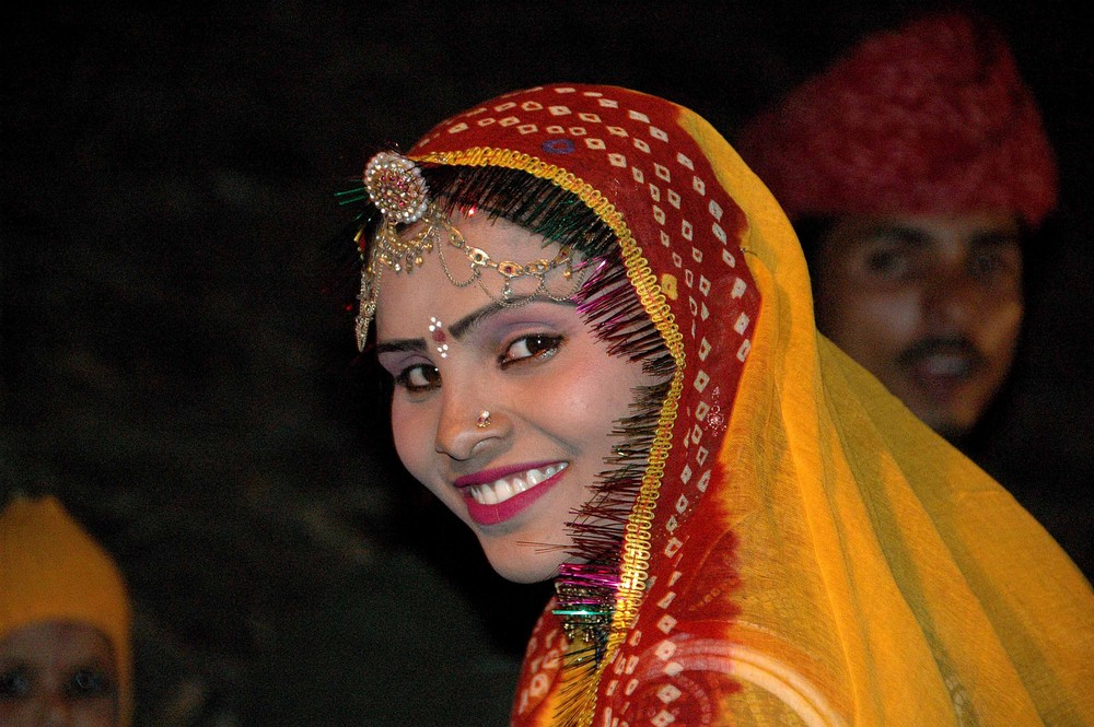 Indische Tänzerin in Rajasthan