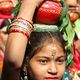 Indisches Mdchen im Festtagsgewand
