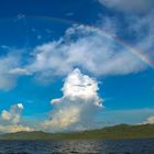 Indonesien 2007: Sulawesi, Gewitterwolken über der Nordküste.