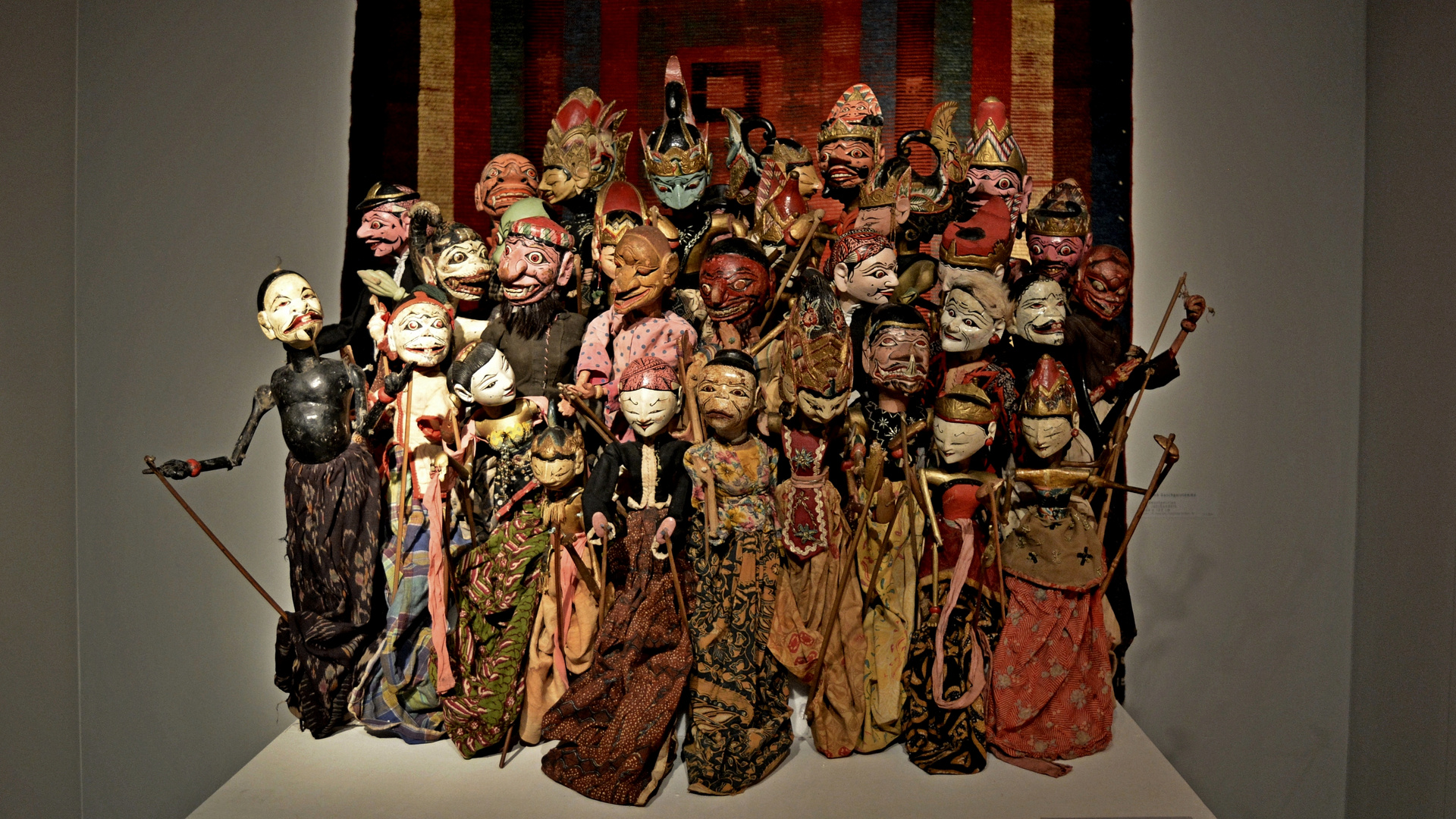 Indonesische Stockpuppen für Wayang Golek