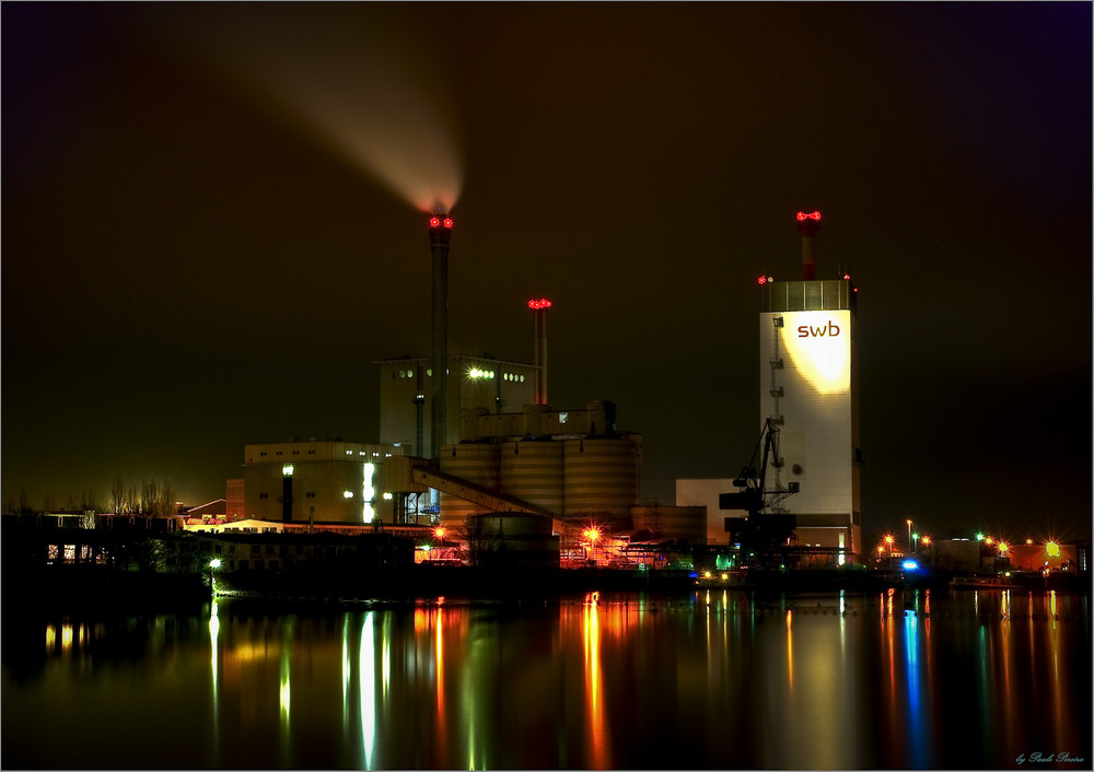 industrial night view