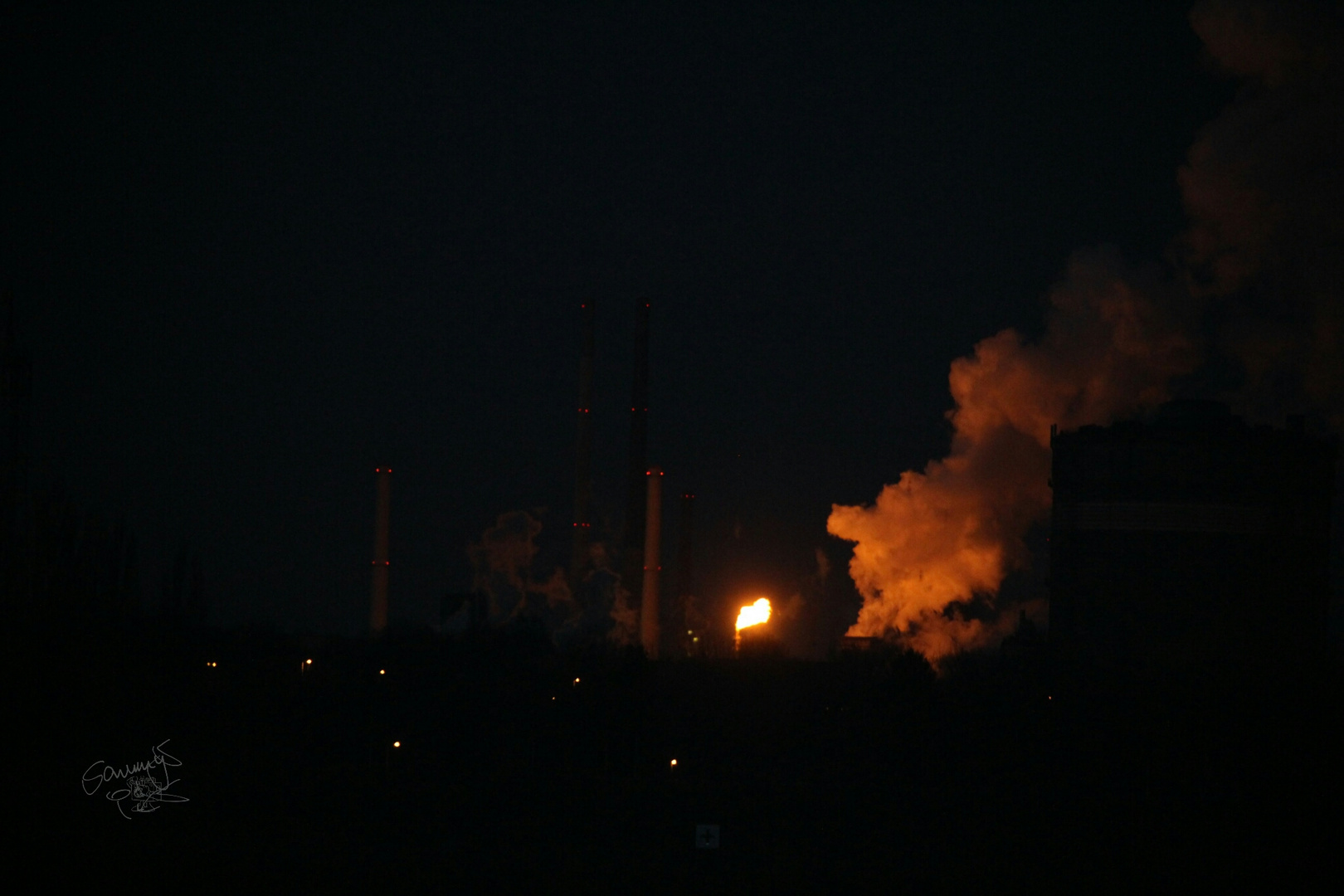 Industrie bei Nacht