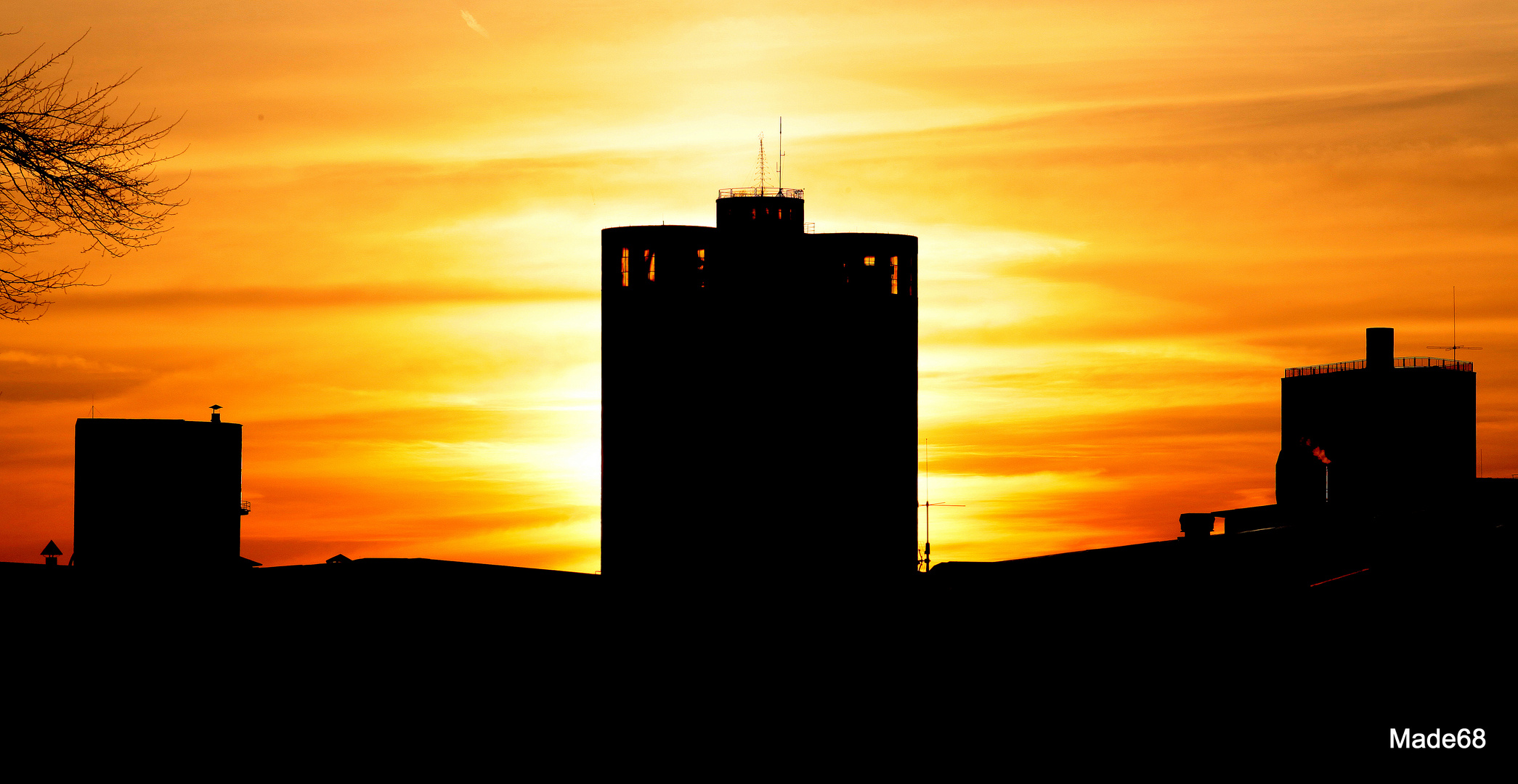 industrie im abendrot