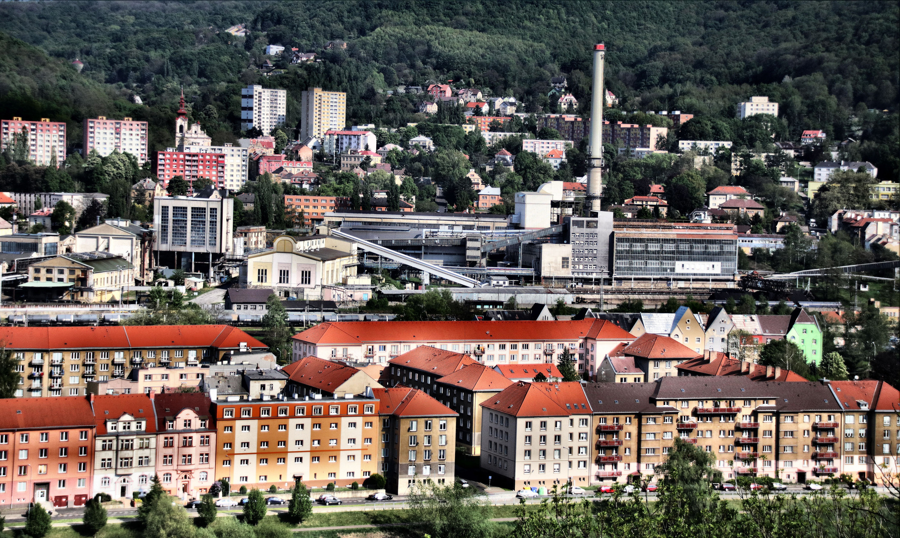 Industrie in der Stadt.