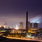 Industrie in Duisburg bei Nacht
