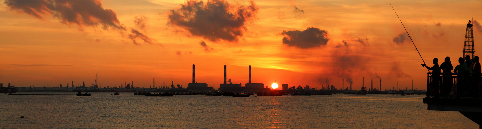 Industrie-Panorama in Singapore