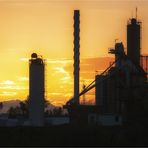 Industrieller Sonnenuntergang