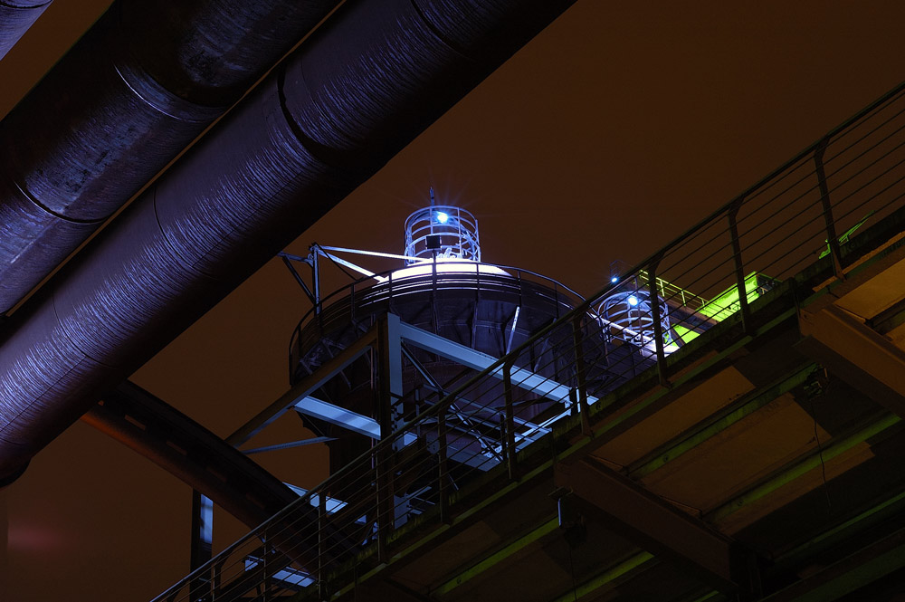 Industriepark Duisburg bei Nacht