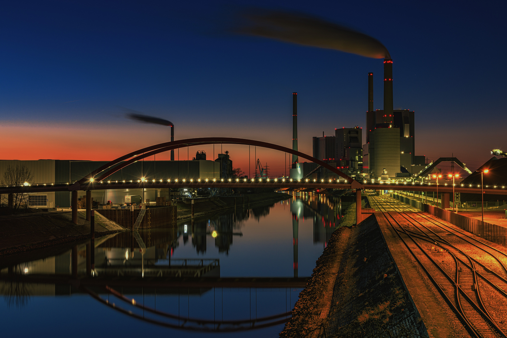 Industrieromantik im Sonnenuntergang