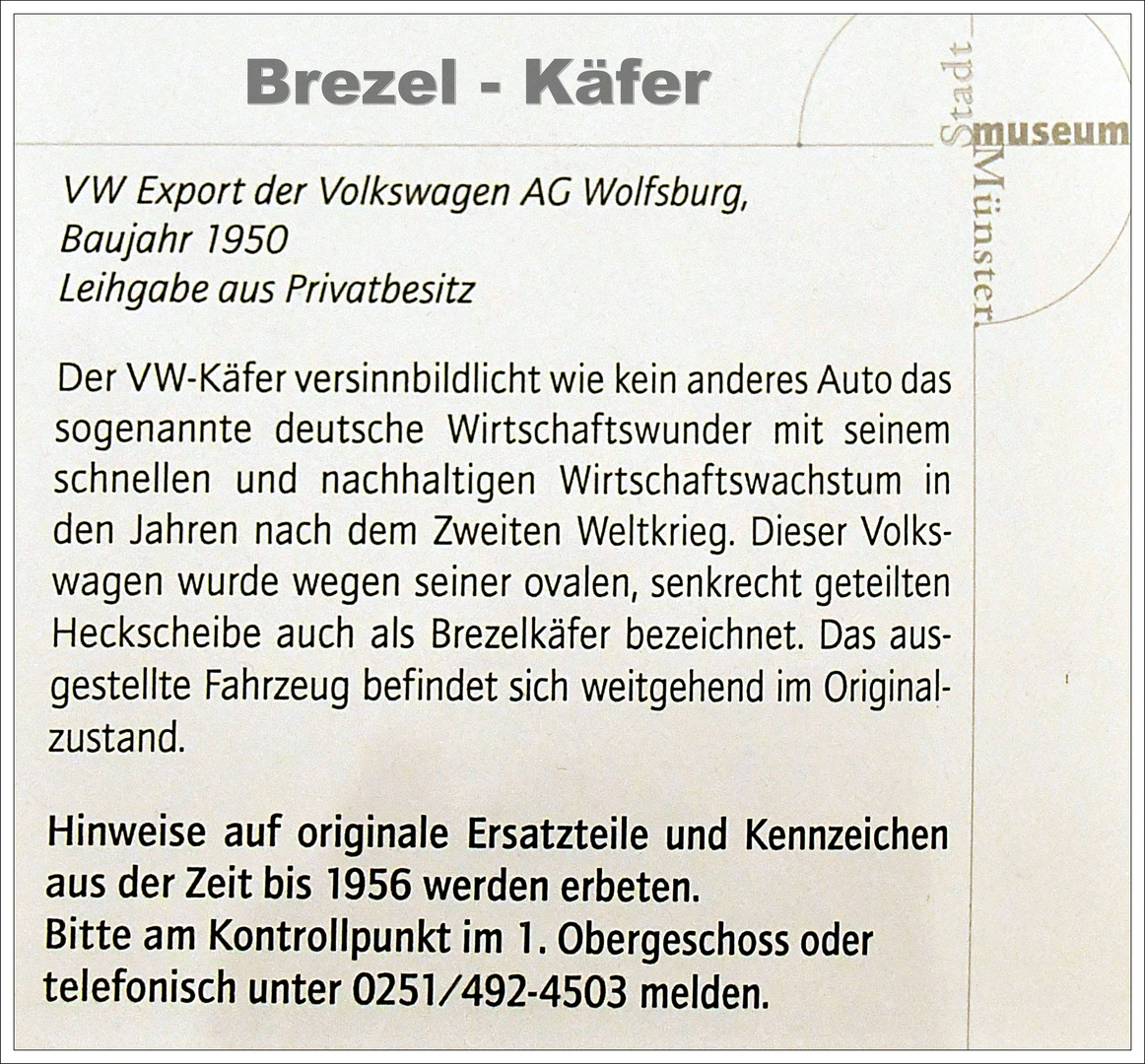 = Info zum Volkswagen Anno 1950 =