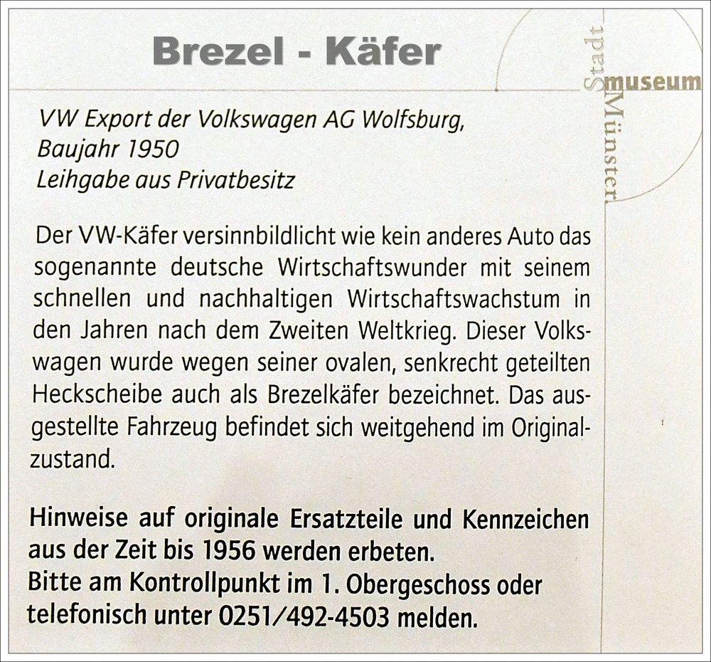 = Info zum Volkswagen Anno 1950 =