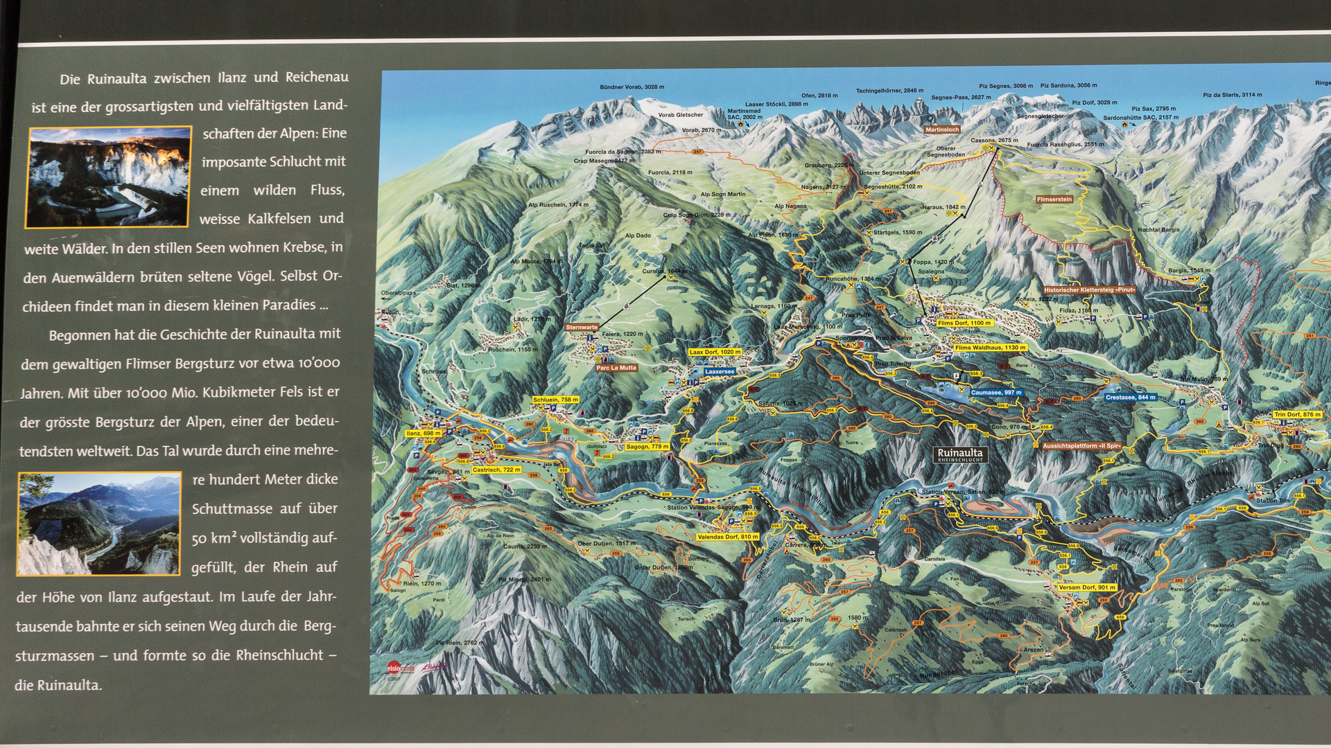 Info zur Ruinaulta - Vorderrheinschlucht