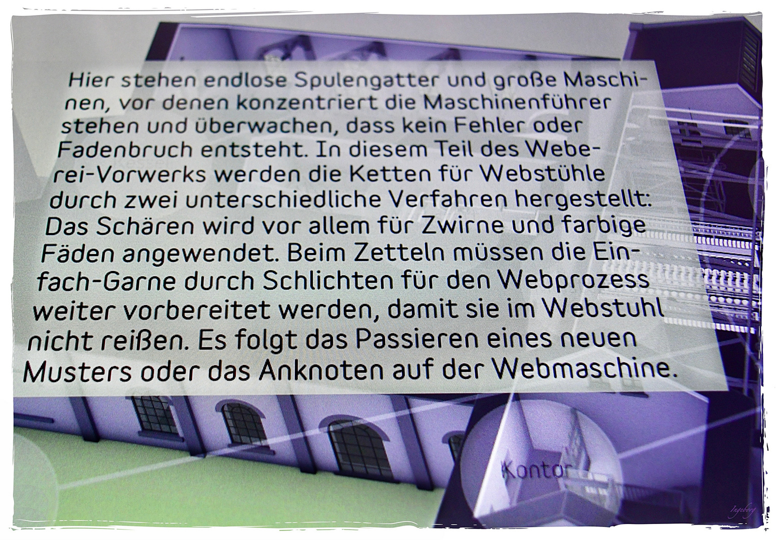 = Info zur „Vorwerkshalle" der Weberei =