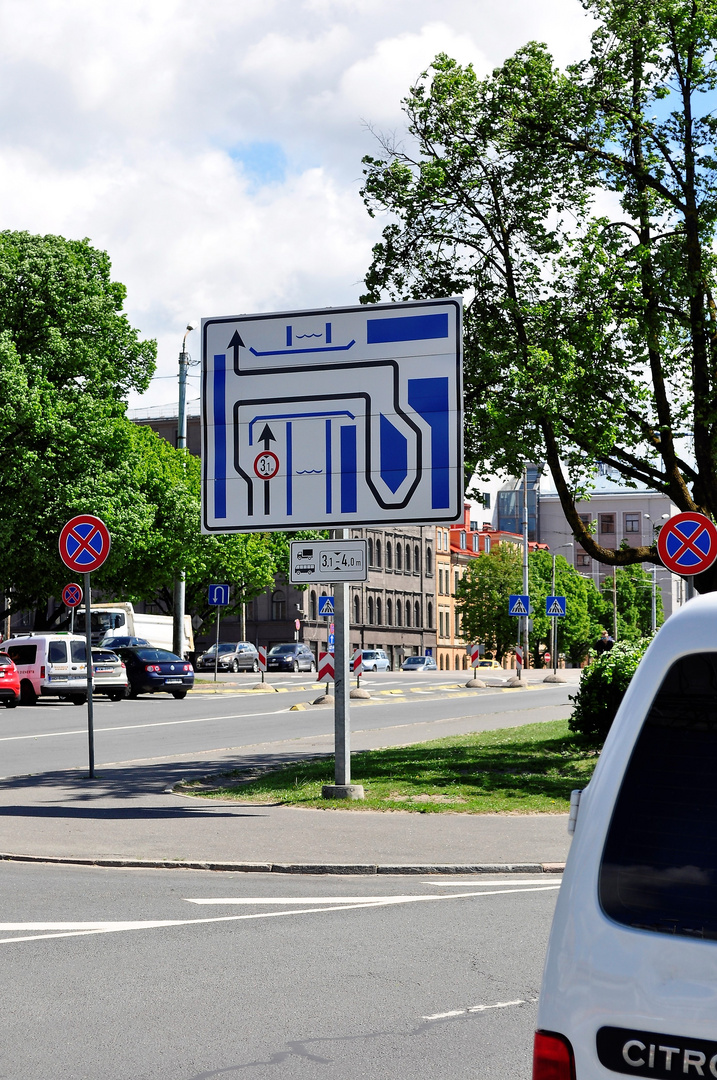 Informationen für den Verkehrsteilnehmer in Riga