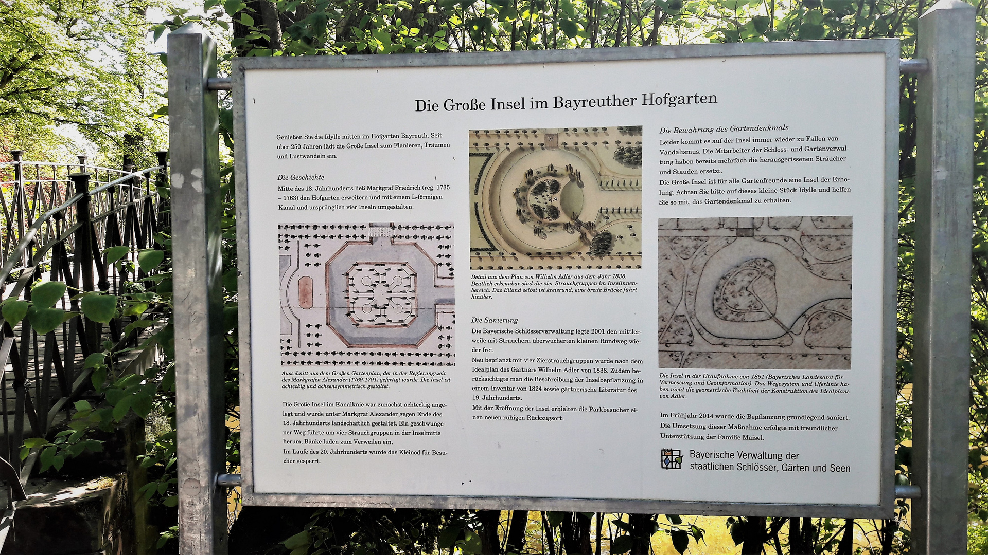Informationen Im Hofgarten von Bayreuth