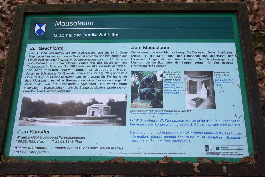 Infoschild Mausoleum Karow