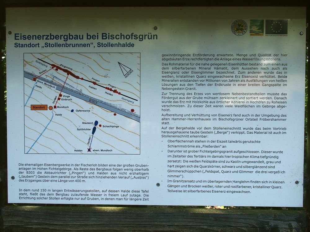 Infotafel zum Stollenbrunnen