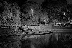 Ingelheimer Hafen bei Nacht